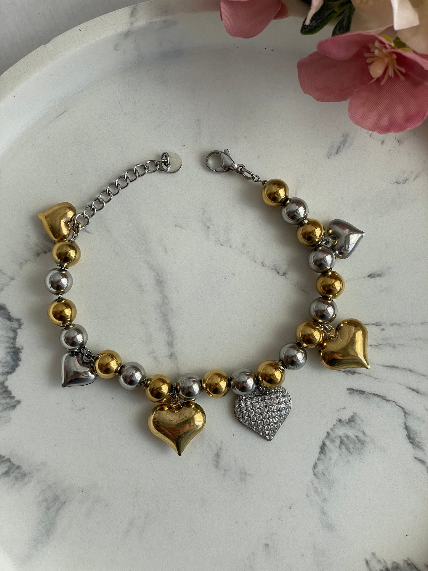 Bracciale sonaglio love bicolor